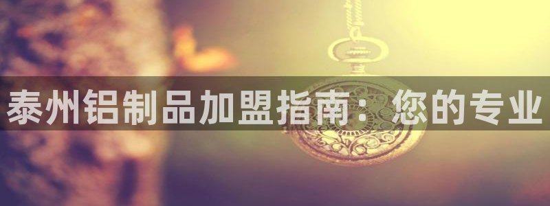 杏耀平台开户：泰州铝制品加盟指南：您的专业