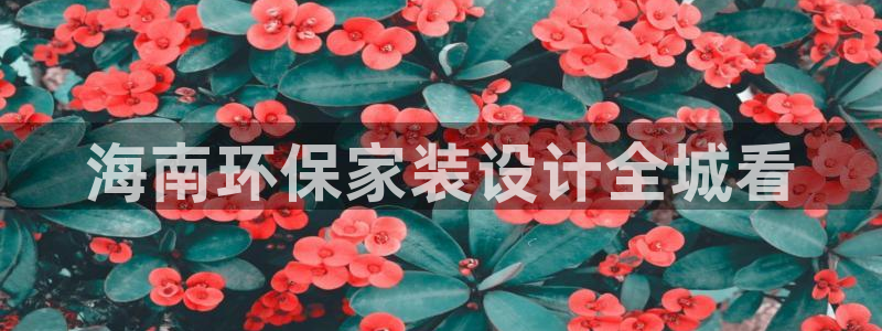 杏耀客户端登陆：海南环保家装设计全城看